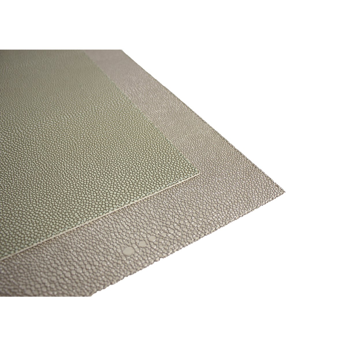 Wendbares Tischset 6er Set grün beige Rochen Optik 45x33 cm