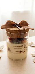 Bougie parfumée Hello Autumn – Citrouille Épices & Vanille – 250g – Faite à la main – Bougie d’automne de luxe en verre