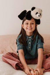 One Love Plush Toy - Panda Peng Black and White