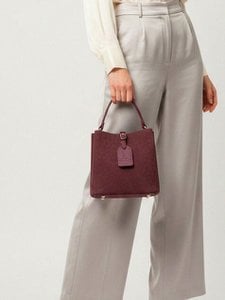 Suede Top Handle Bucket Tote, Made in Italy, art. 112771