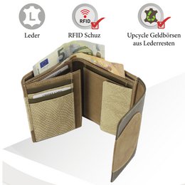 Sunsa Damen Geldbörse. Leder Geldbeutel. Portemonnaie mit RFID Schutz. Brieftasche aus Leder. Mittelgroße Geldbörse für Frauen mit vielen Kreditkartenfächern- Wallet für Damen, Geschenkidee