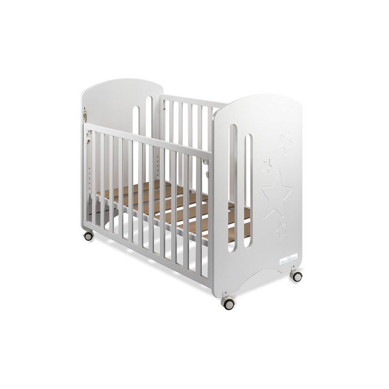 COT BED FOR MATTRESS 60X120 - MOD. NEW STAR - WHITE COLOR