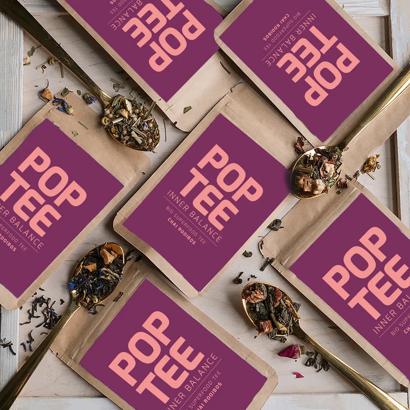 POP TEA prøvestørrelse (mini doypack) - økologisk superfood te