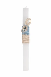 Bougie de baptême individuelle carrée, tons doux