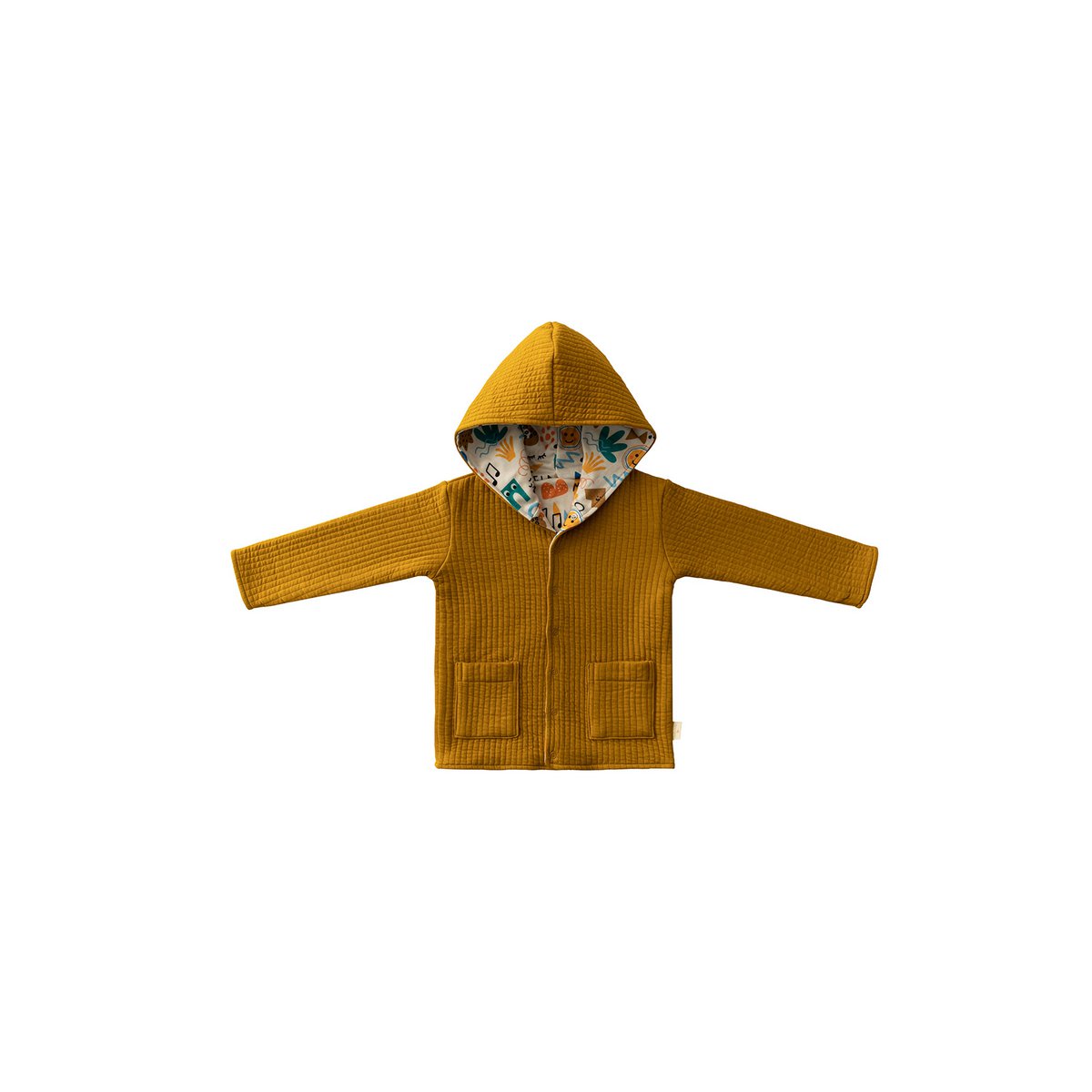 Double-Sided Reversible Hoodie - Happy Doodles