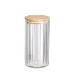 Opbevaringsglas "Rills" med bambus låg