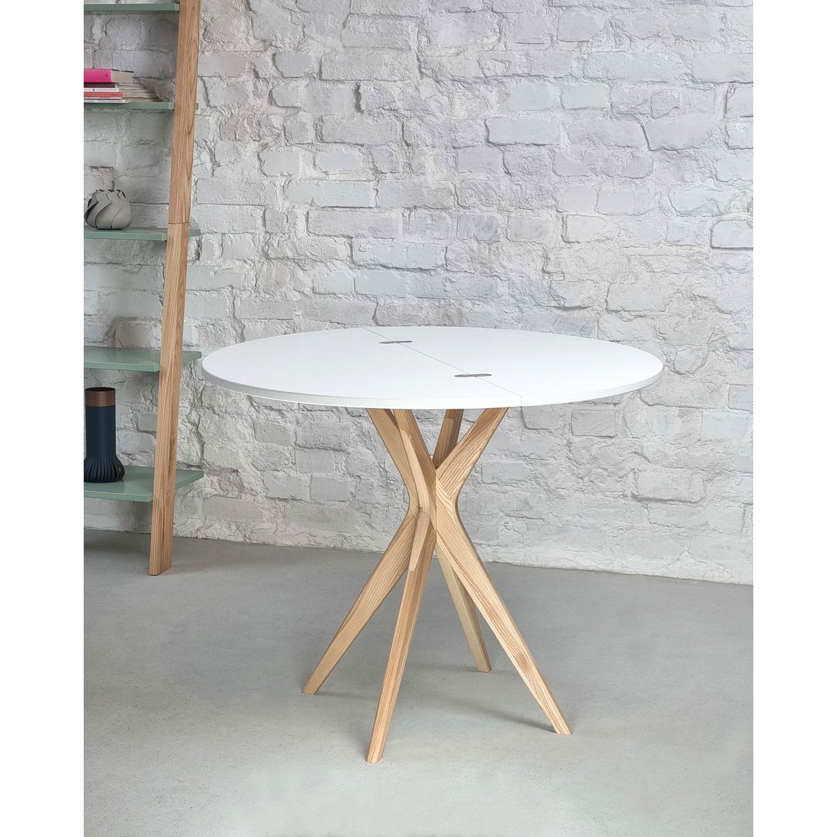 Halve maan uitschuifbare tafel Jubi diverse kleuren verkrijgbaar