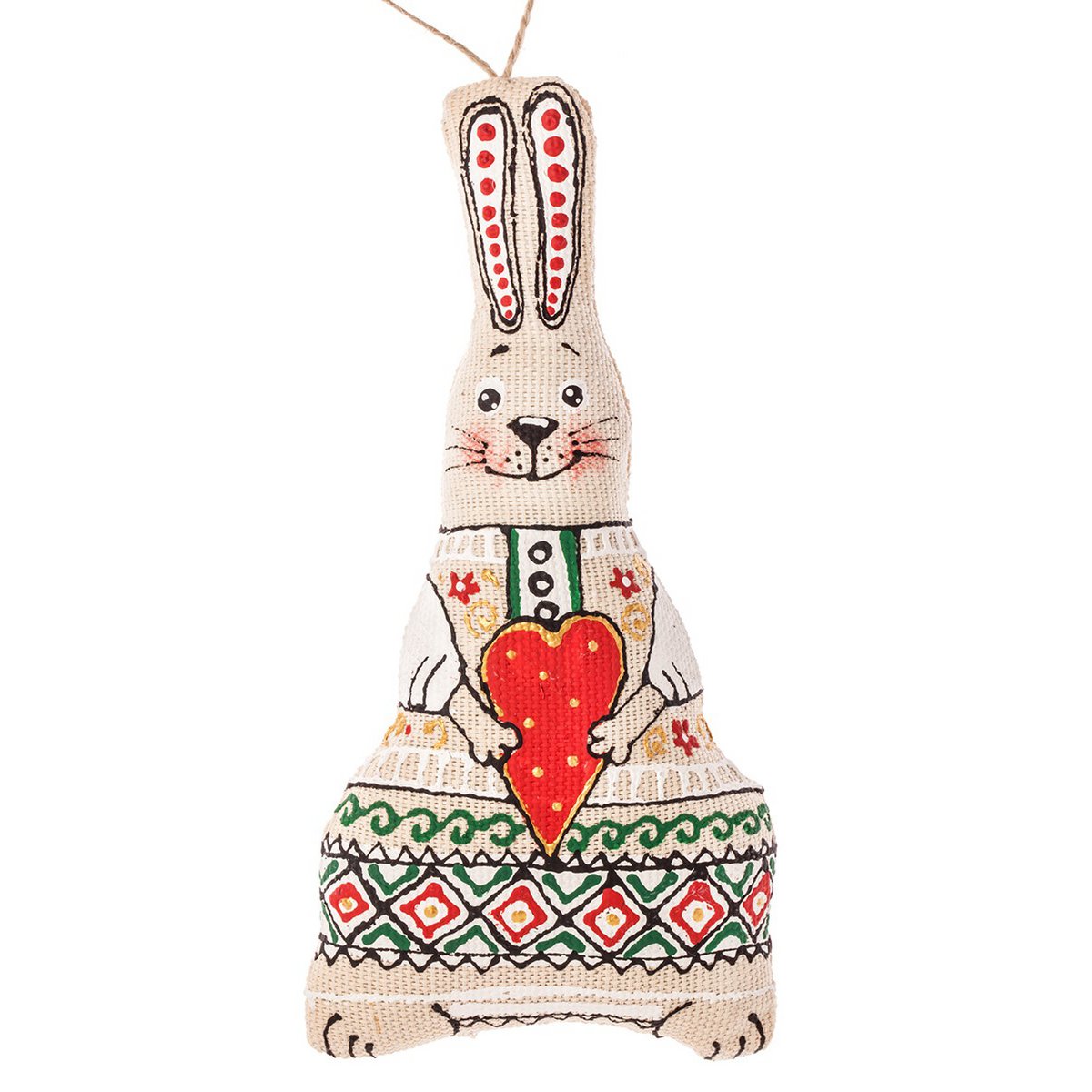 Easter Doe-hare with a heart