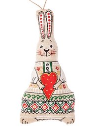Easter Doe-hare with a heart