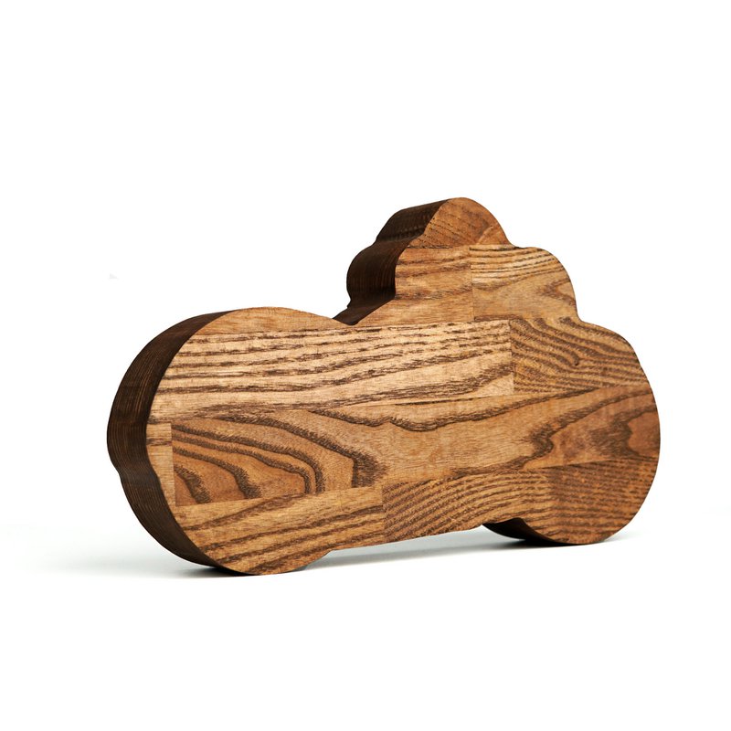 Wooden Piggy Bank Motorcykel (M/L, 3 farver)