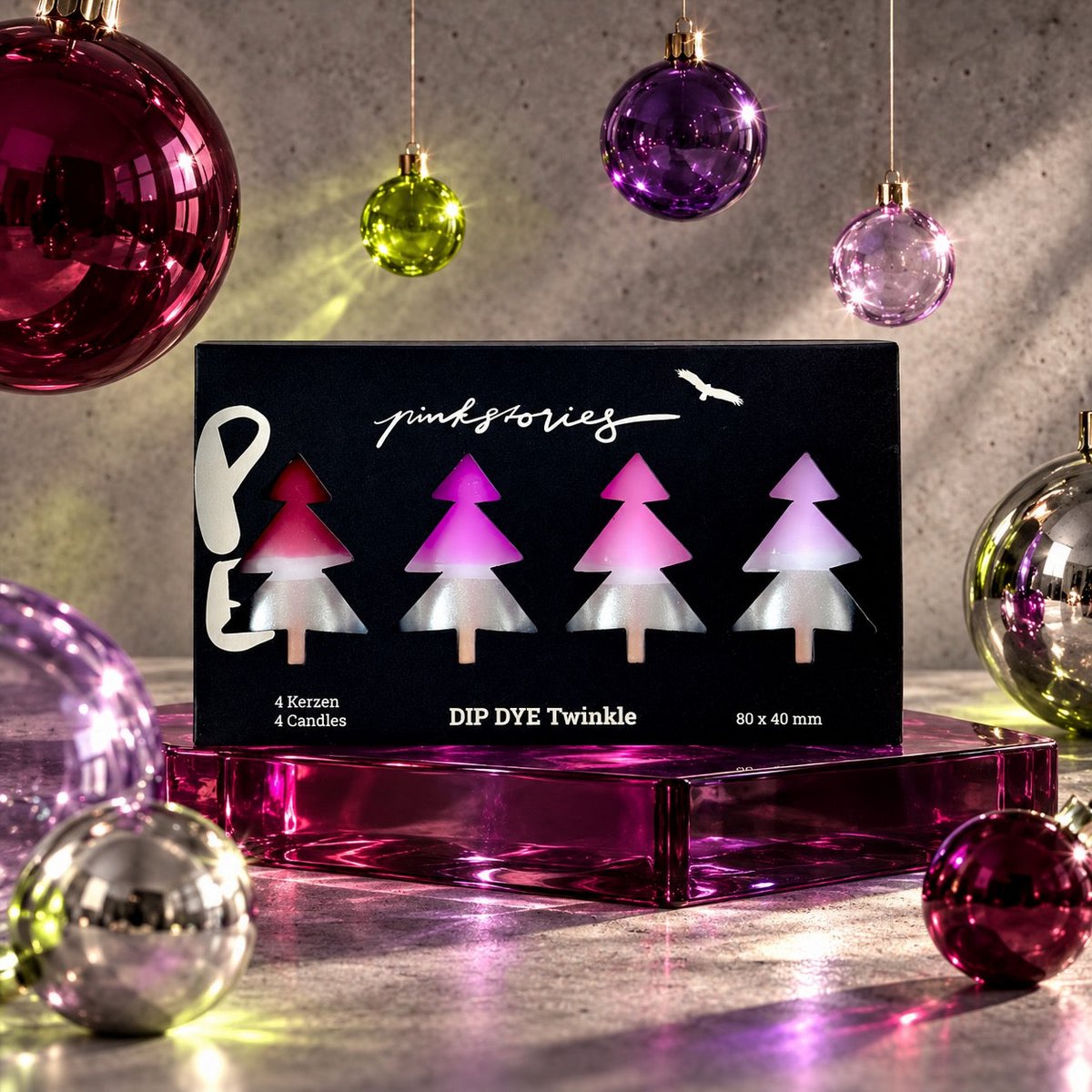 Dip Dye Twinkle * Purple Diamonds