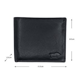 Arrigo - Geldbörse Herren - Braunes und Schwarzes Leder - Brieftaschenmodell - Geldbörse