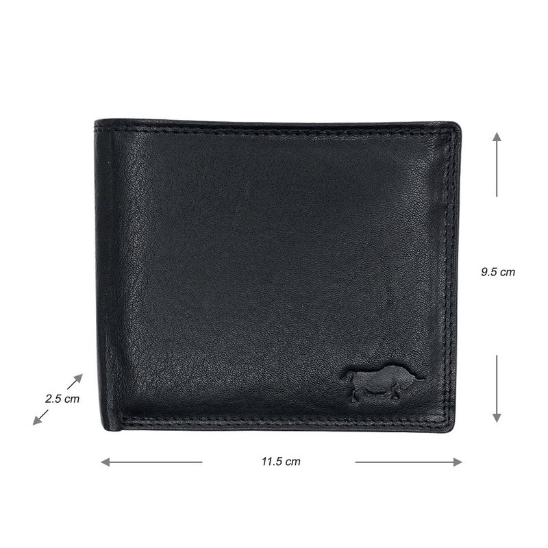 Arrigo - Pung Mænd - Brunt og Sort Læder - Billfold Model - Pung