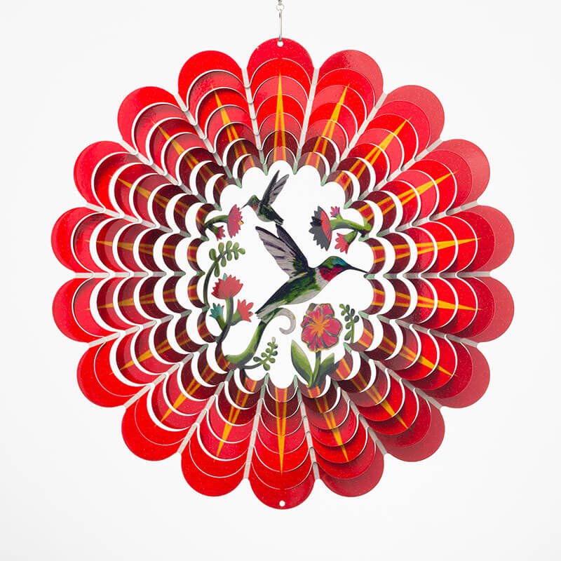 Windspinner, Spin Art, RVS, Kolibrie/ Hummingbird, 12DHU300, Ø 30cm