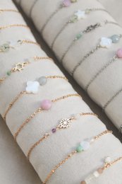 Bracelet Chalcedony - Gold
