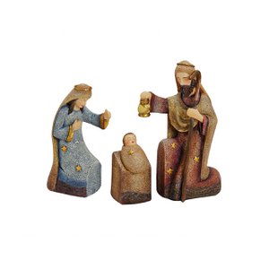 Nativity figurine set made of poly, 3-part, 7-16 cm
