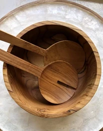 🥗 Teak Root Salad Servers – PAMI