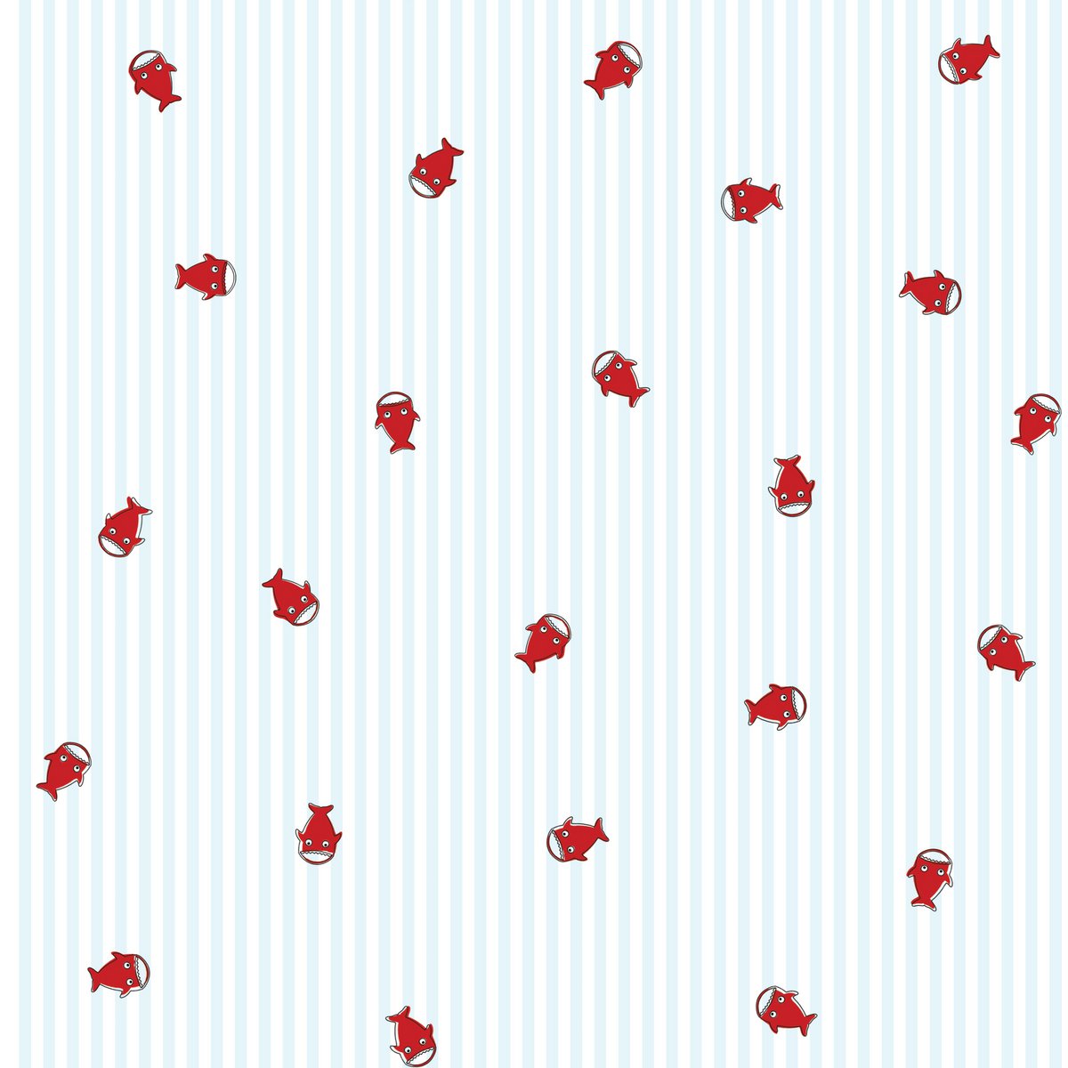 100 % Baumwoll-Musselin – Sharky-Streifen-Print