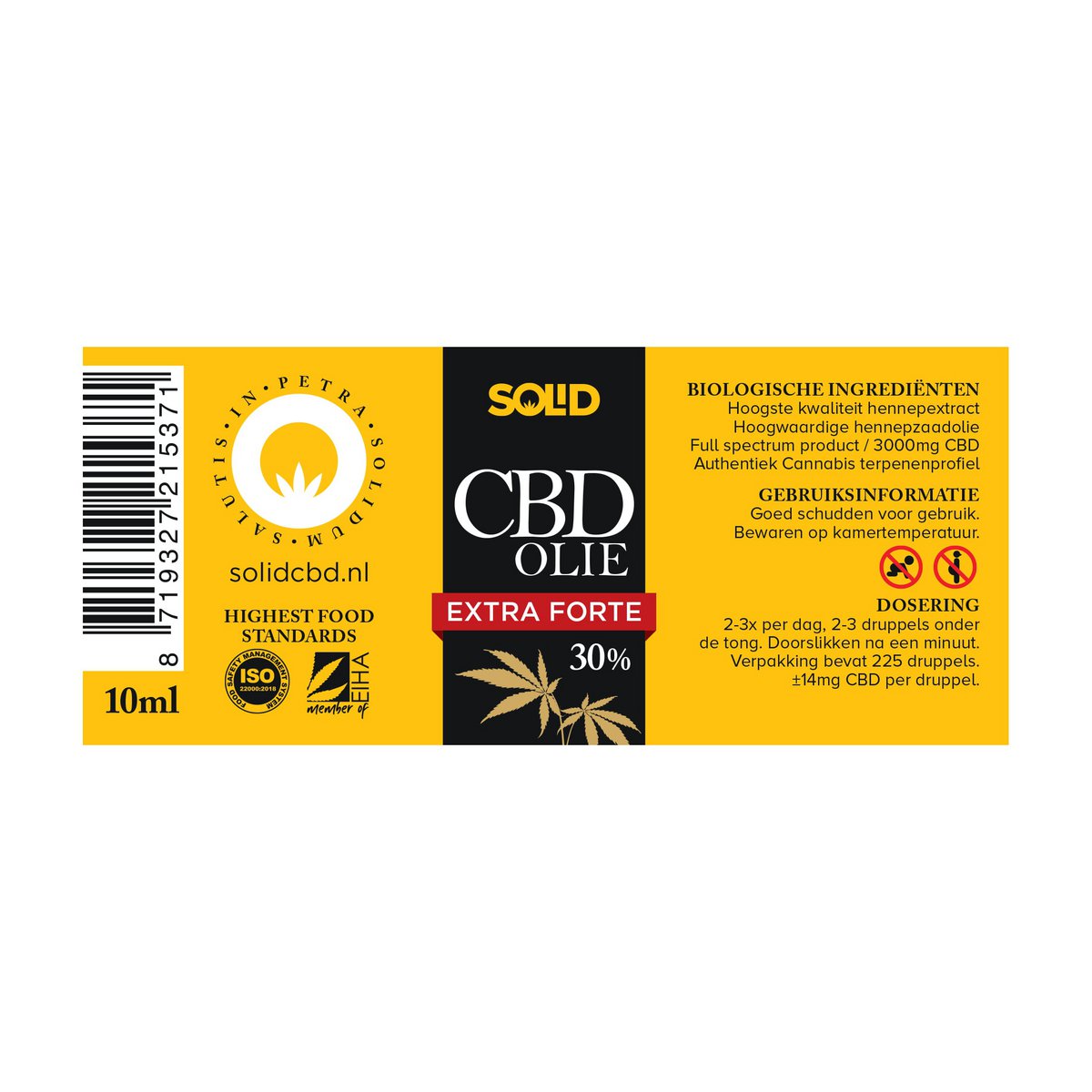 Festes 30 % Premium-Vollspektrum-CBD-Öl - 10 ml