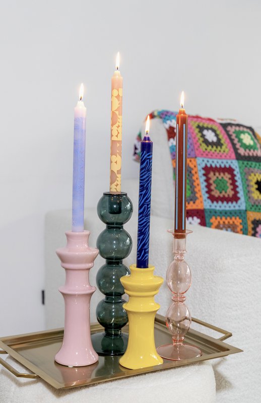 Print Dinner candles - Set of 4 - It's Like Retro