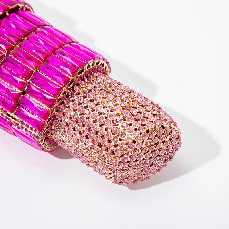 Saint Tropez Diamond Emerald Fuchsia læbestift aftentaske