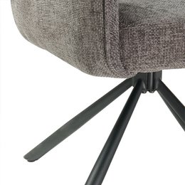 Ciara armchair [set of 2] [linen fabric] [360-degree swivel base]