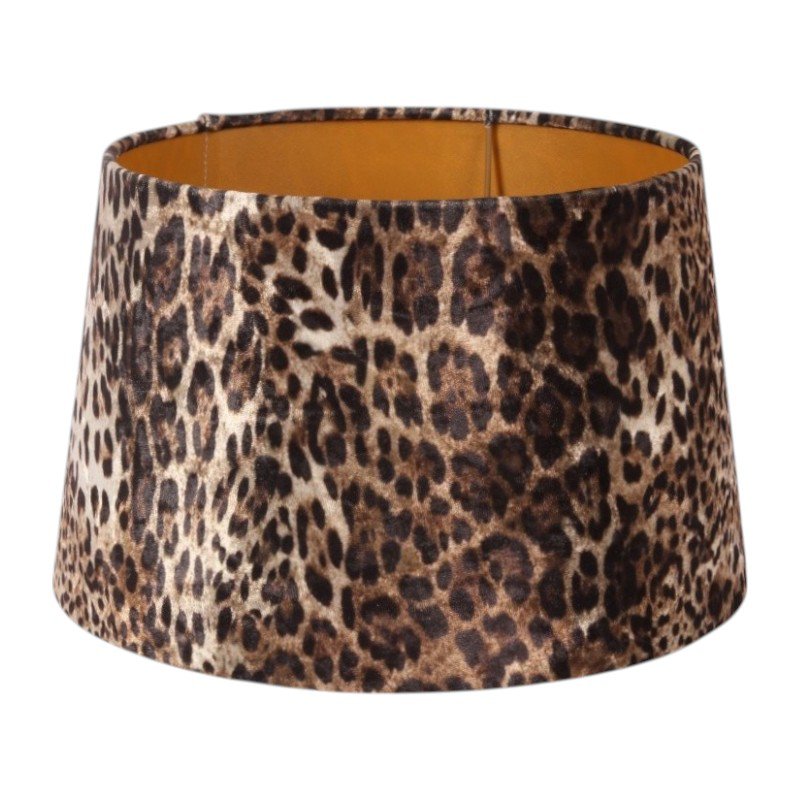 Lampshade round 30 cm - Panter - Brown - Fabric