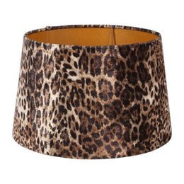Lampshade round 30 cm - Panter - Brown - Fabric