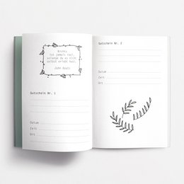 Coupon booklet time instead of stuff, light green