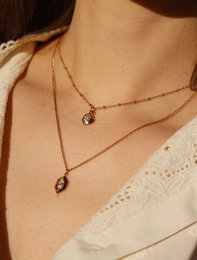 Ede - Collier minimaliste de perles de cristal