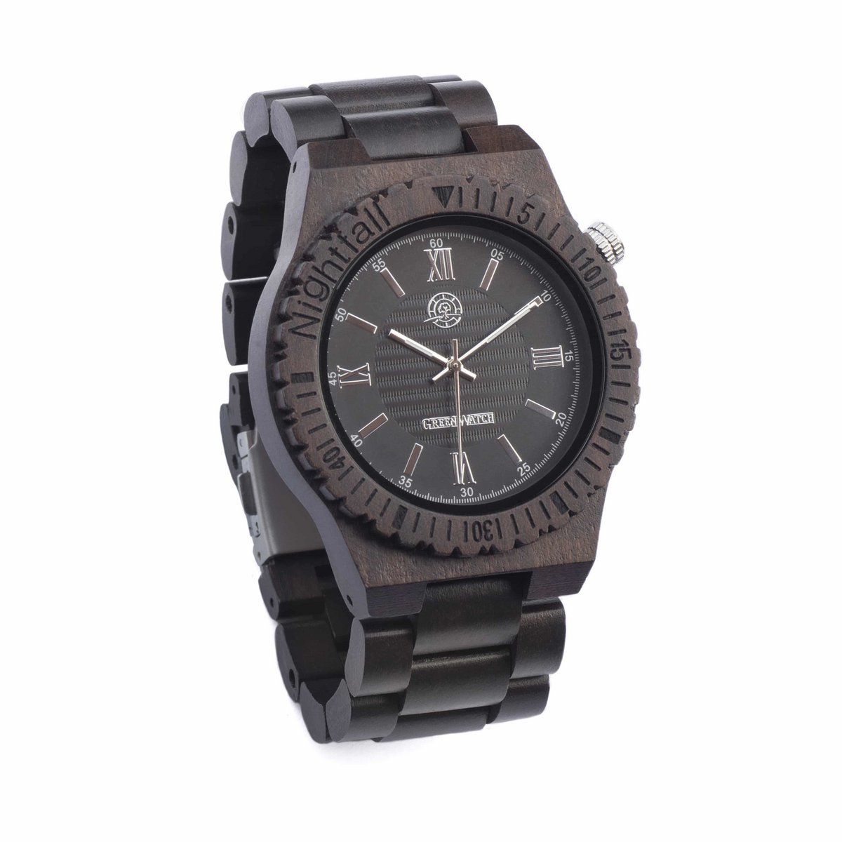 Greenwatch | Nightfall | Houten Horloge Heren | Ebbenhout
