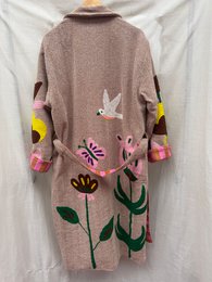 TOUT - Cappotto con uccelli in tweed