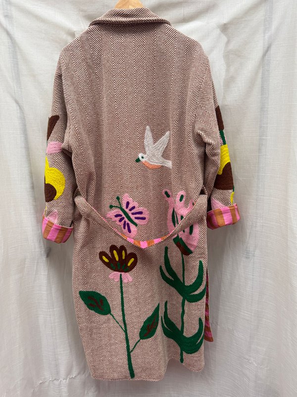 TOUT - Cappotto con uccelli in tweed