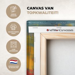 Canvas schilderij  - Wanddecoratie Banksy Style - Kleurrijk - Graffiti - Meisje - Street art - Muurdecoratie woonkamer - Slaapkamer decoratie - Kamer accessoires - Schilderijen op canvas