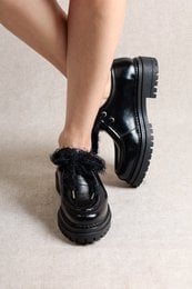 ODDA ALIAS BLACK – Grobe Leder-Loafer mit Plateausohle