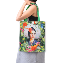 Sac fourre-tout en coton Luxe, inspiré de Frida Kahlo