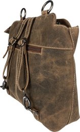 Theft -proof backpack Cognac -colored