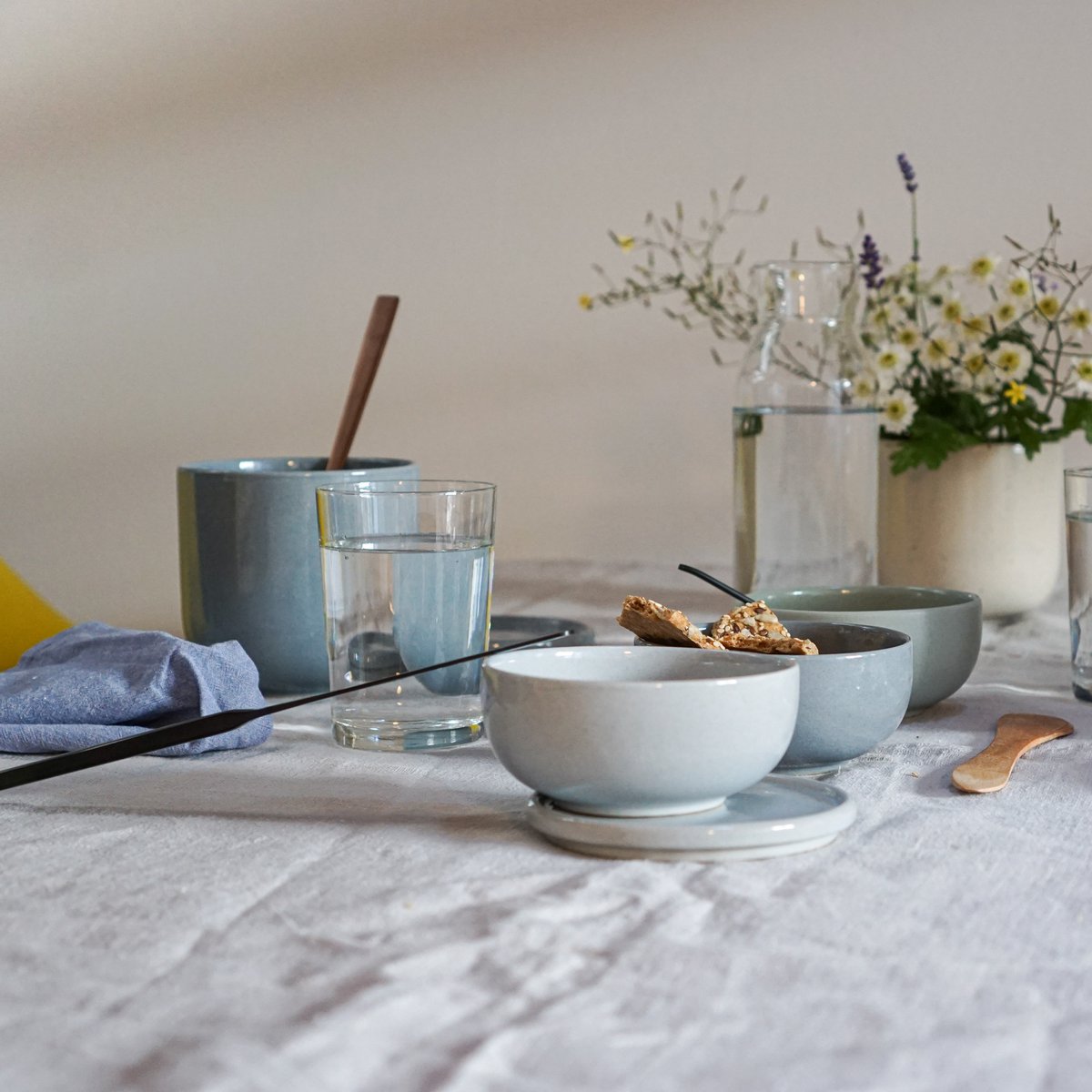 Mini Hollyhock bowl - fjord blue - 150 ml