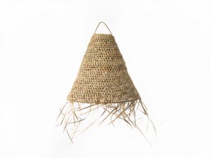 Palm pendant lamp, handmade and ethnic raffia suspension, 40x40cm.