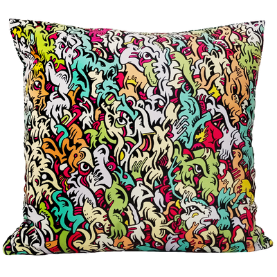 Velvet Cushion Inka Monstro by Nigoull