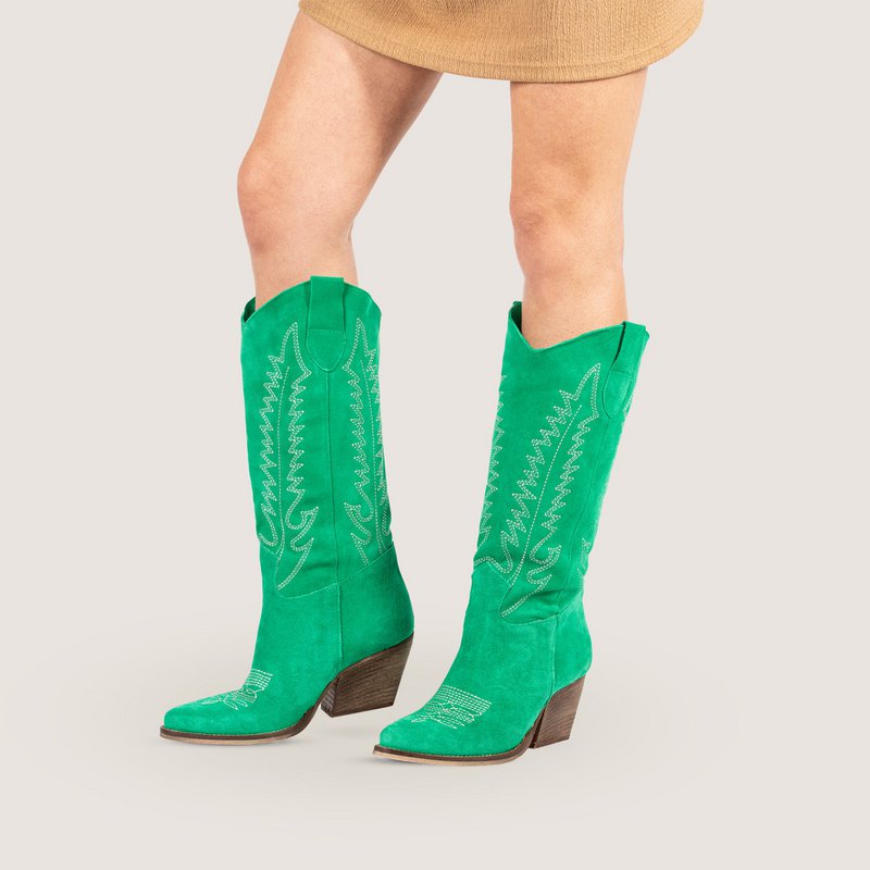 Dallas Midi Grass Texan Boots