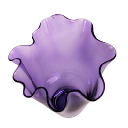Vase glass wavy violet glass vase table vase purple
