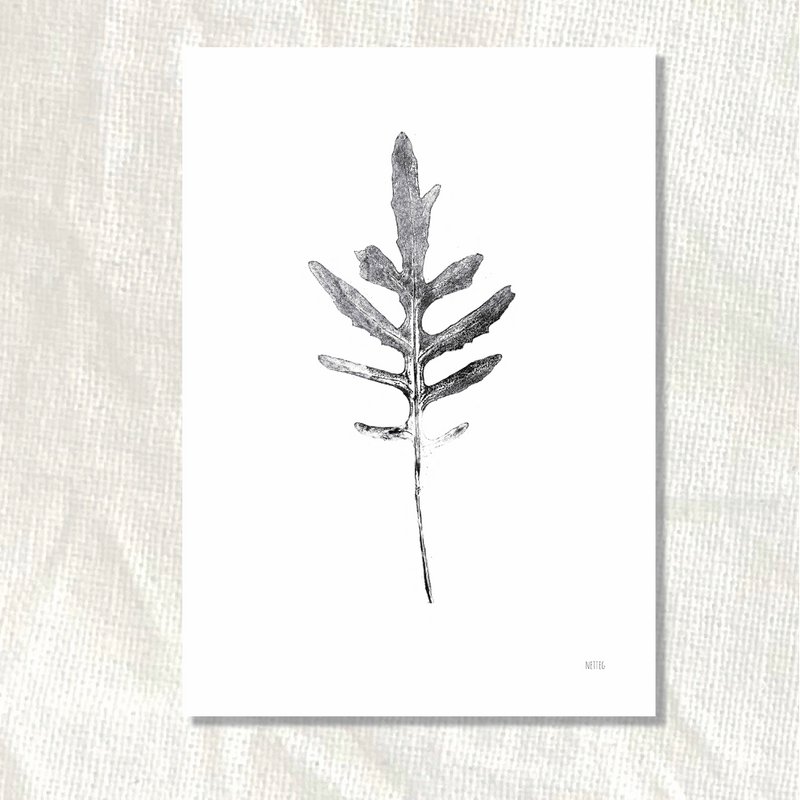 Póster monoprint blad I NETTEG