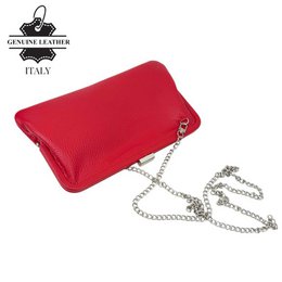Italian Leather Clutch Bag with Chain Handle. Promo 58052