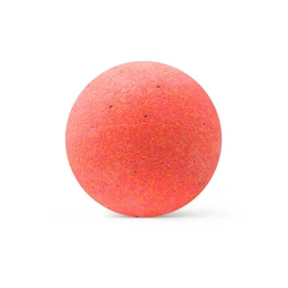 Vibrant pink bath bomb with a strawberry scent, perfect for relaxing and rejuvenating skin.