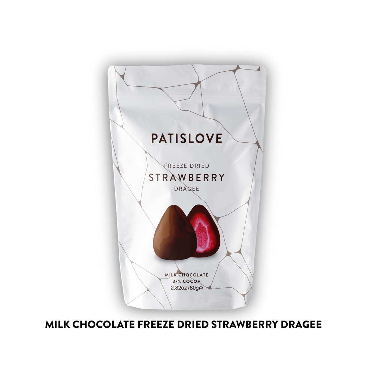 Strawberry Dragee mælkechokolade, 80 g