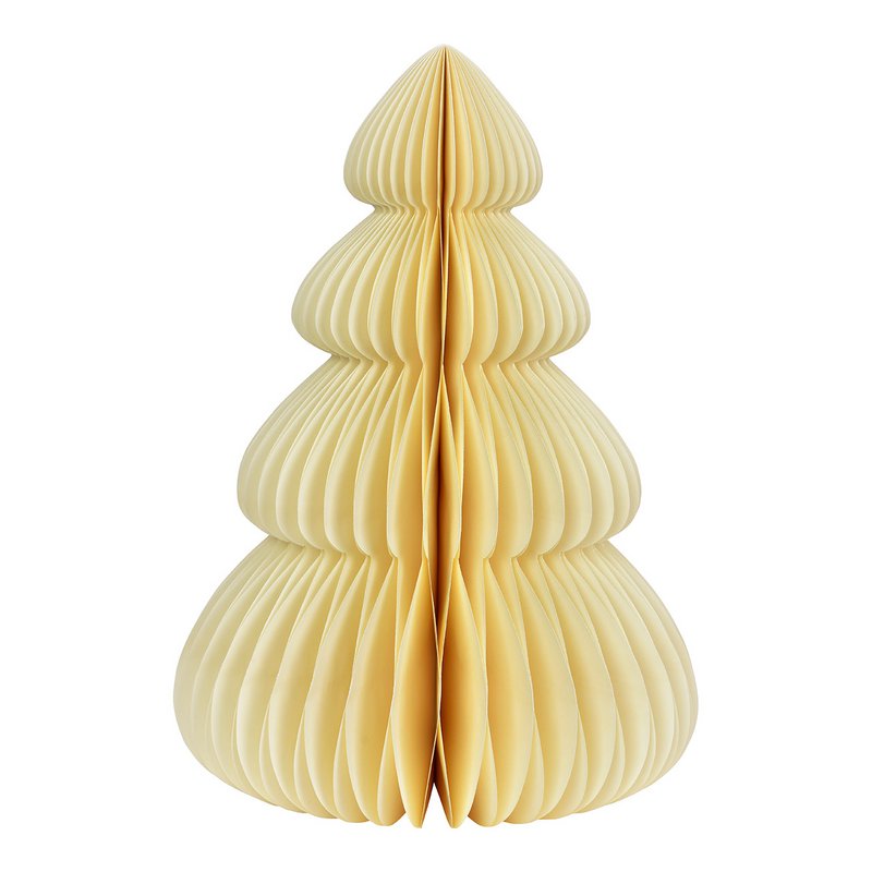 Honeycomb Christmas tree made of paper/cardboard, white (W/H/D) 35x50x35cm