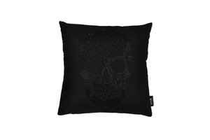 Kussensteen 45x45cm met strass Stone zwart