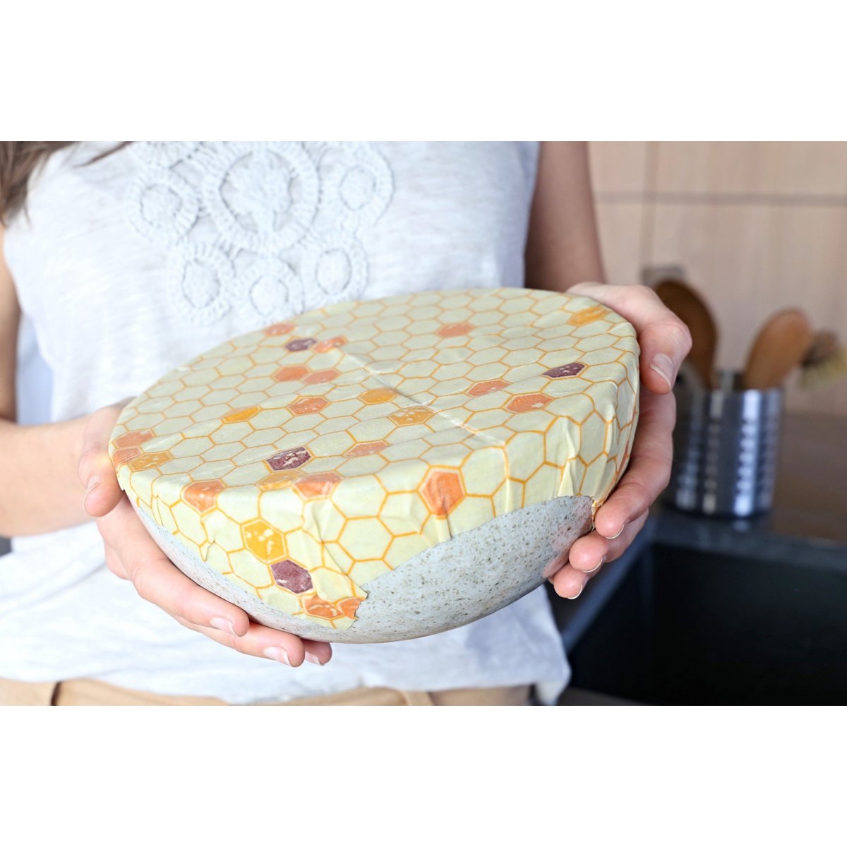 Bijenwas Voedsel Wraps Set x 3 | Organisch katoen