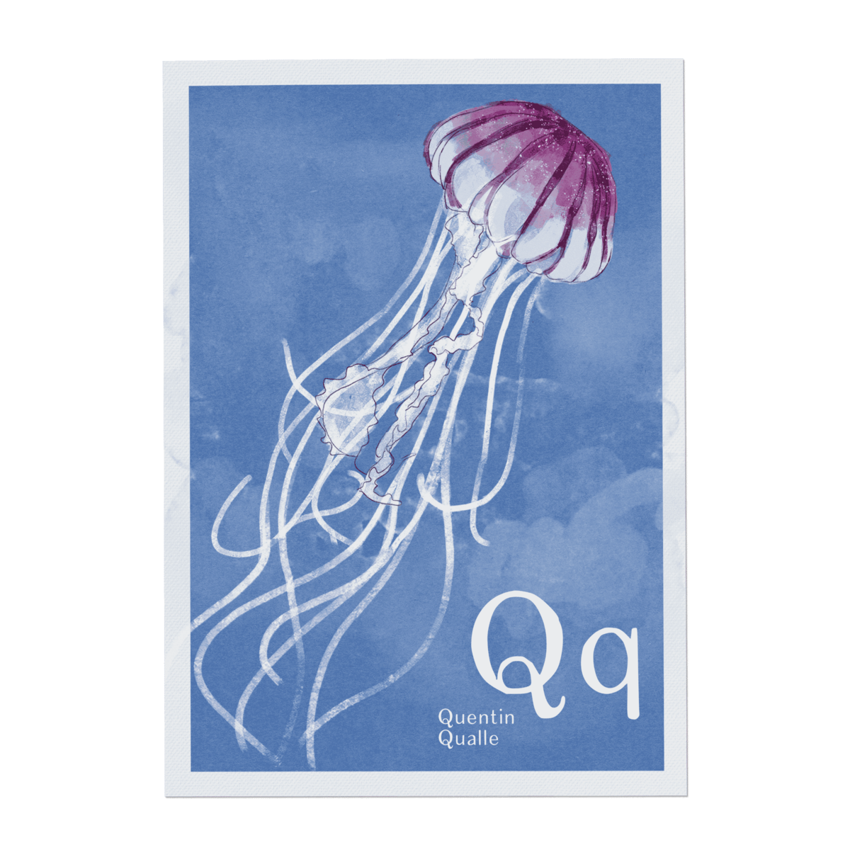 ABC Karte - Q wie Quentin Qualle